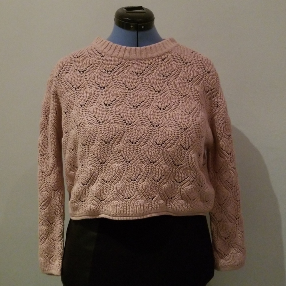 Crop crotchet sweater - Picture 1 of 4